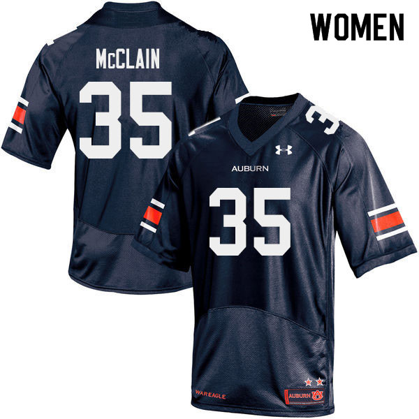 Women #35 Zakoby McClain Auburn Tigers College Football Jerseys Sale-Navy
